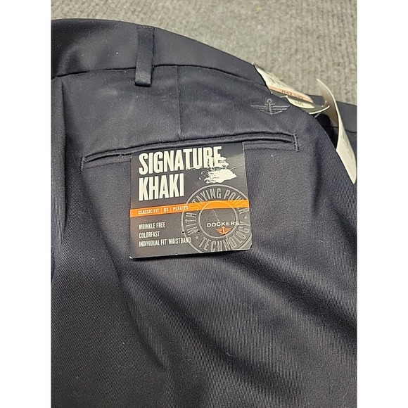 NWT Mens Dockers‎ Signature Classic Fit Dark Blue 42x30 - Picture 5 of 9